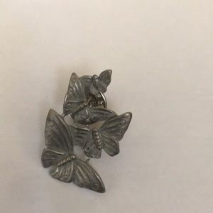 Vintage LCD Pewter Butterflies 🦋 Pin/Brooch